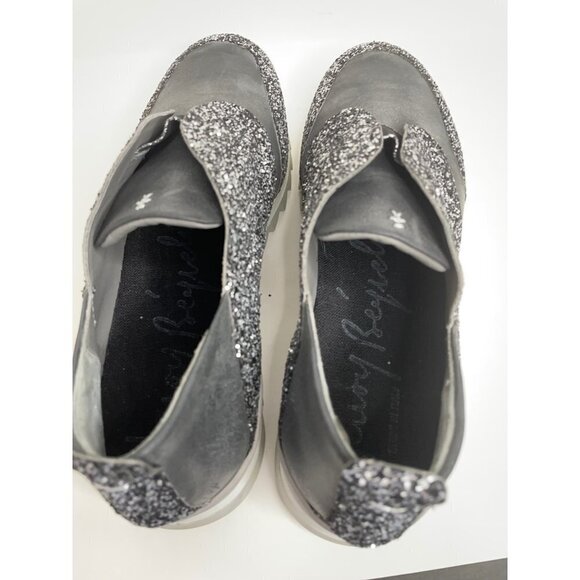 Free People Henry Beguelin Twinkle Slip-On Leather Sneaker Glitter Size 39 US 9 - Picture 8 of 10